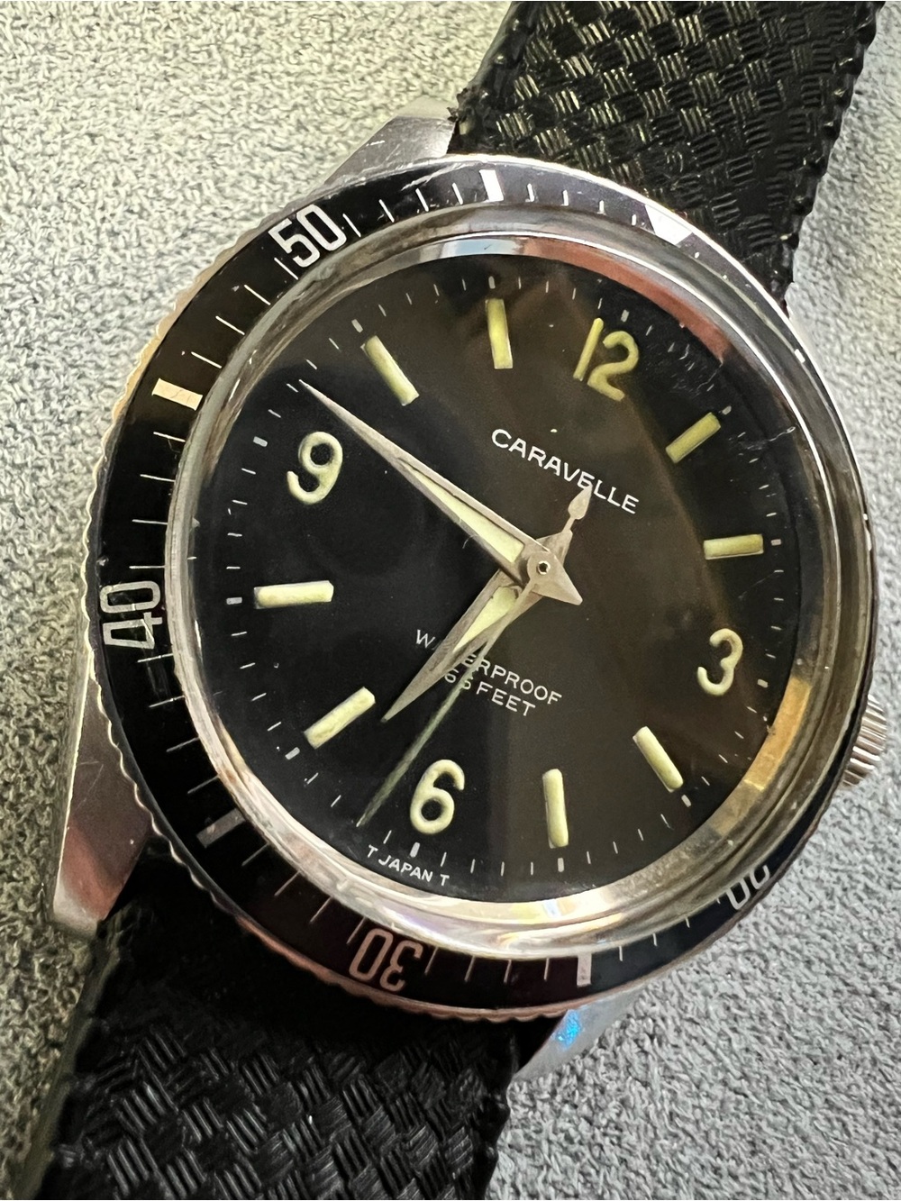 Vintage 1966 Caravelle Sea Hunter 666 Devil Diver Watch M6 Cal 11DP Run Serviced